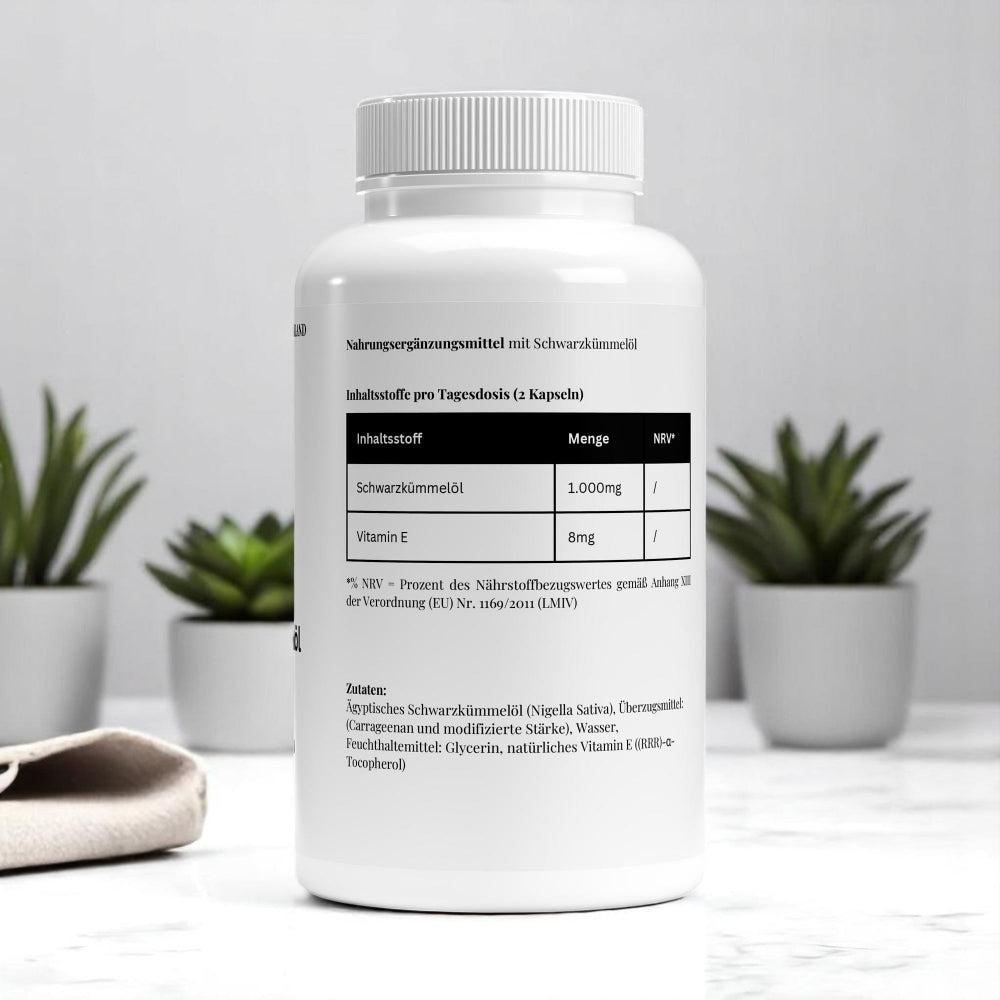 Ägyptisches Schwarzkümmelöl - 240 vegane Softgels - wellness formel