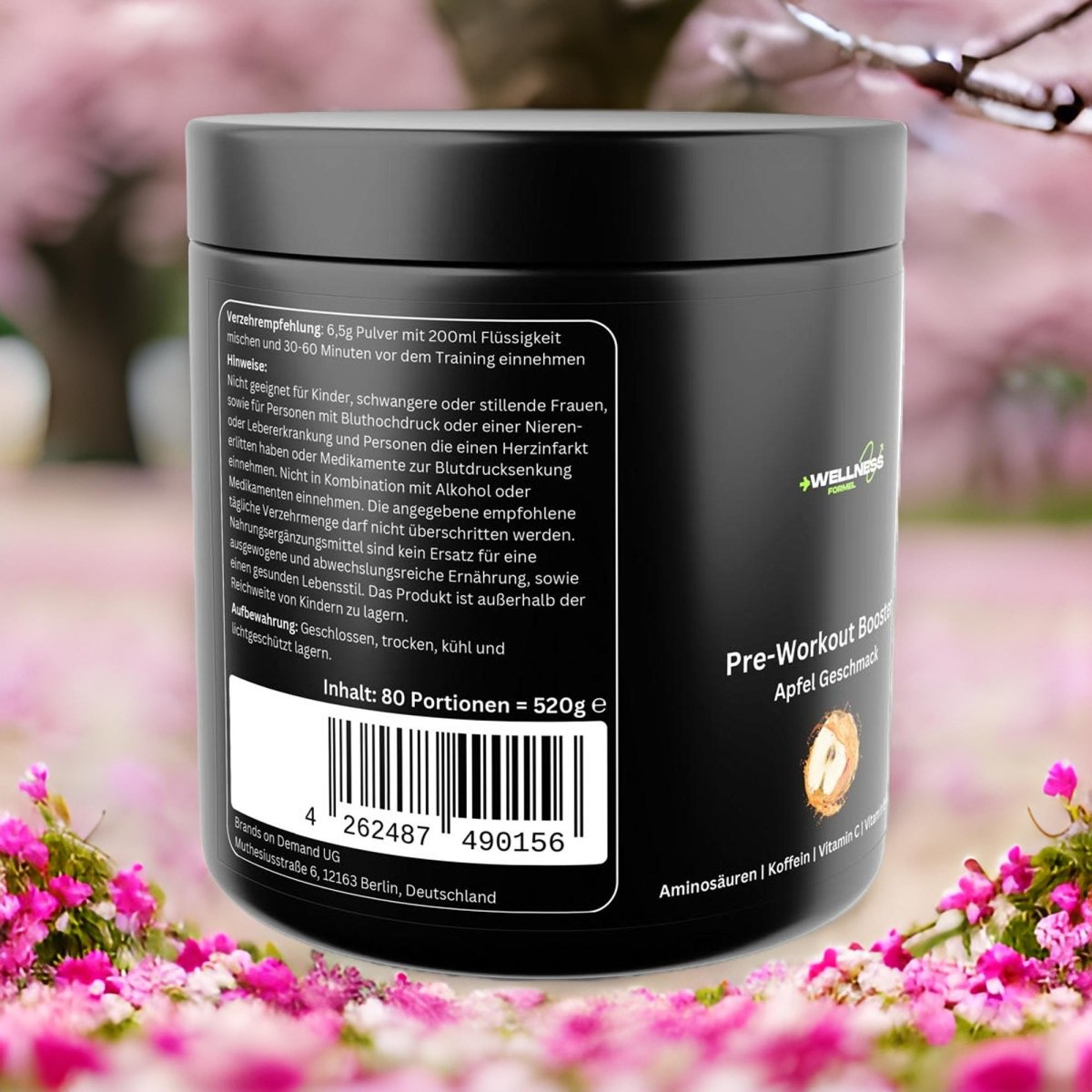 Pre - Workout Booster - Geschmack: Apfel - wellness formel