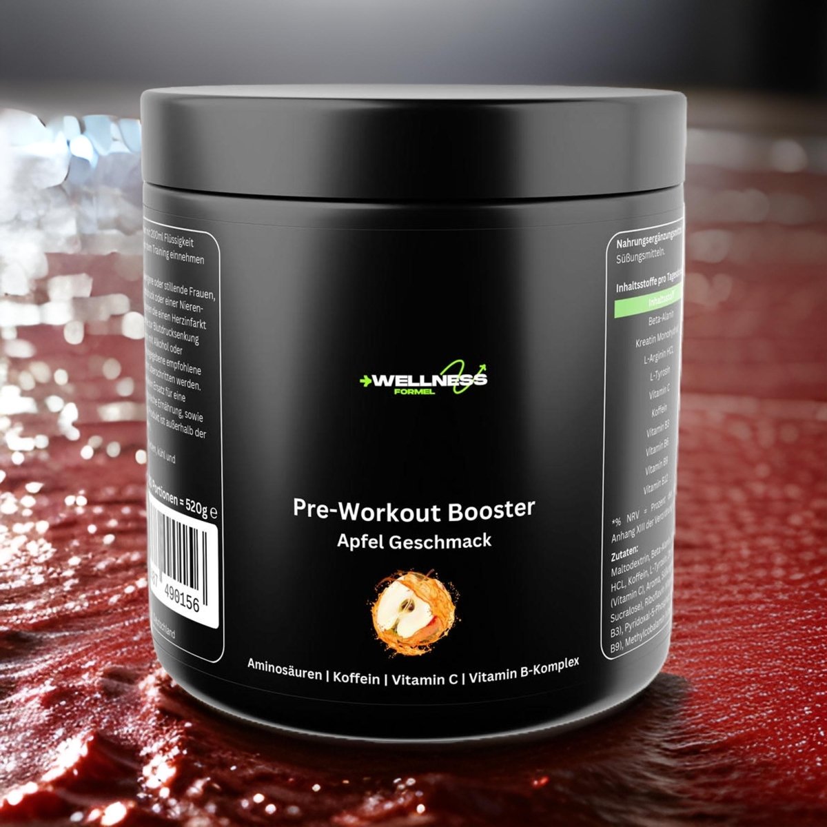 Pre - Workout Booster - Geschmack: Apfel - wellness formel