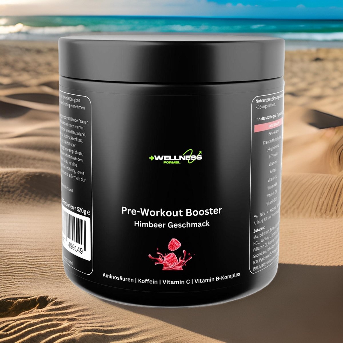 Pre - Workout Booster - Geschmack: Himbeere - wellness formel