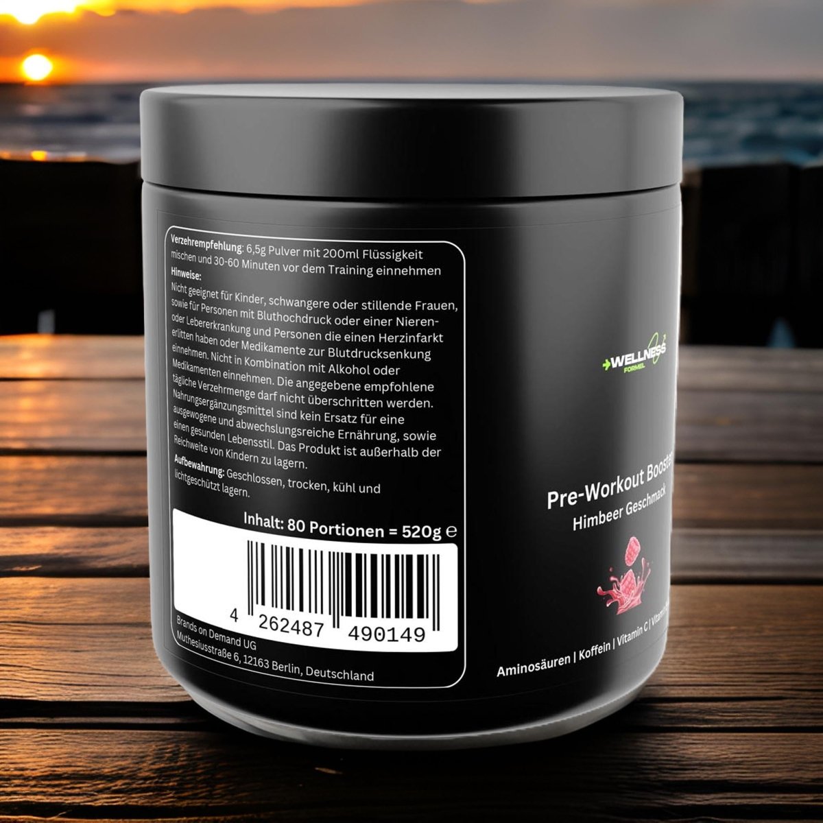 Pre - Workout Booster - Geschmack: Himbeere - wellness formel