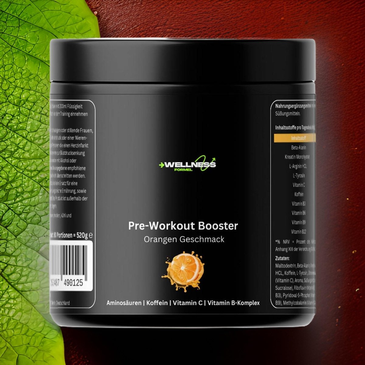 Pre - Workout Booster - Geschmack: Orange - wellness formel