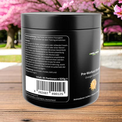 Pre - Workout Booster - Geschmack: Orange - wellness formel
