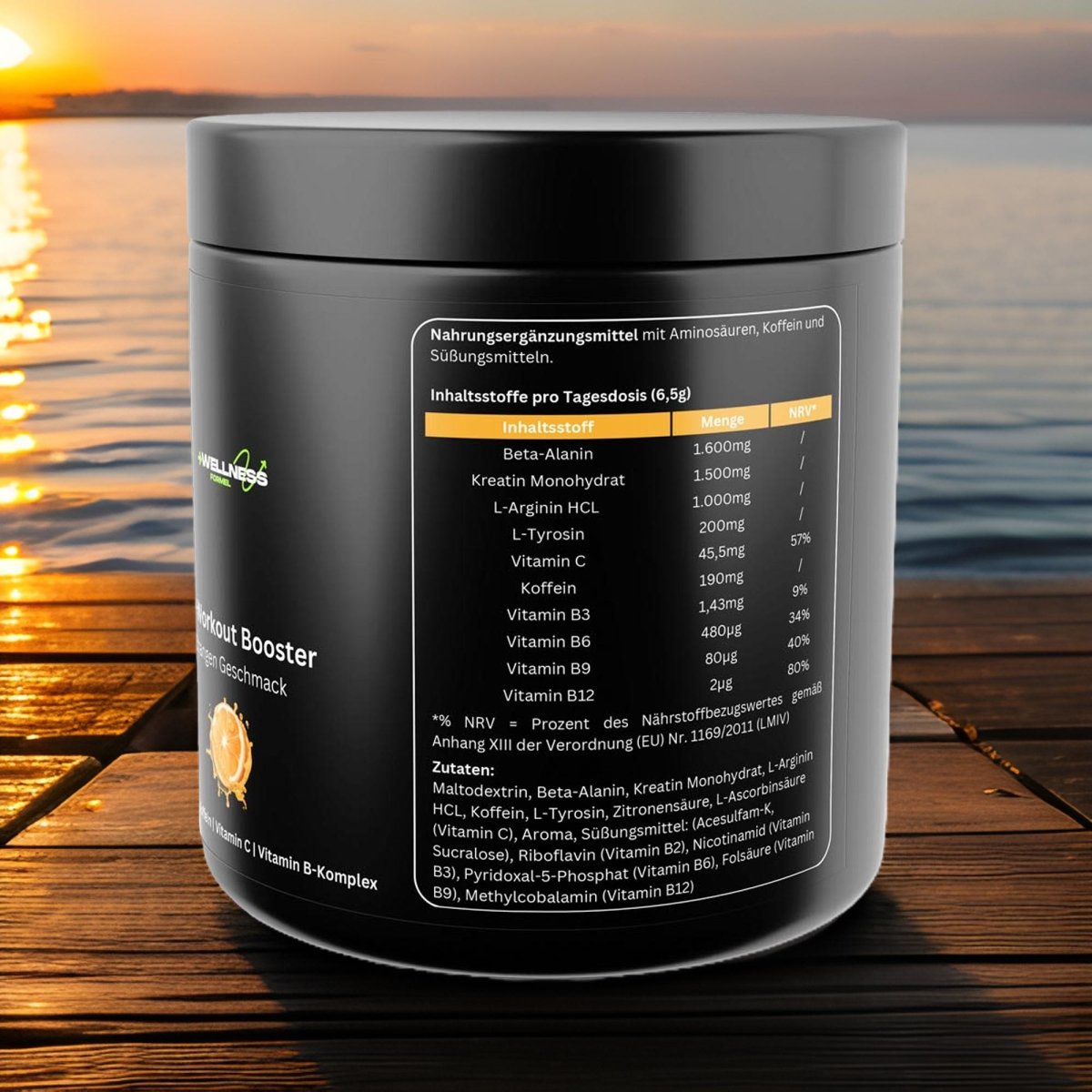 Pre - Workout Booster - Geschmack: Orange - wellness formel