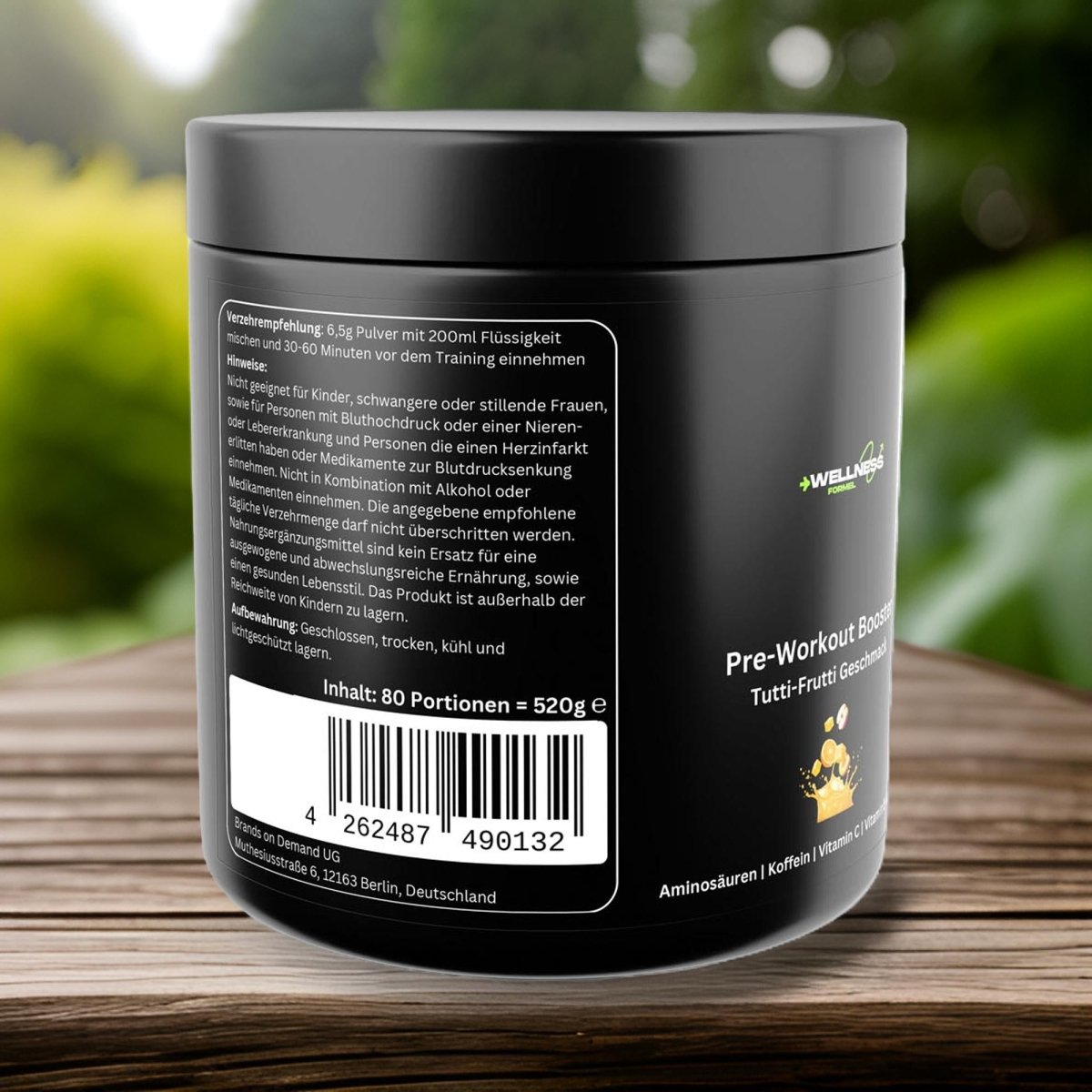 Pre - Workout Booster - Geschmack: Tutti Frutti - wellness formel