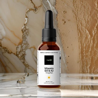 Vitamin D3 + K2 - 1.700 Tropfen (1.000 I.E.) - wellness formel