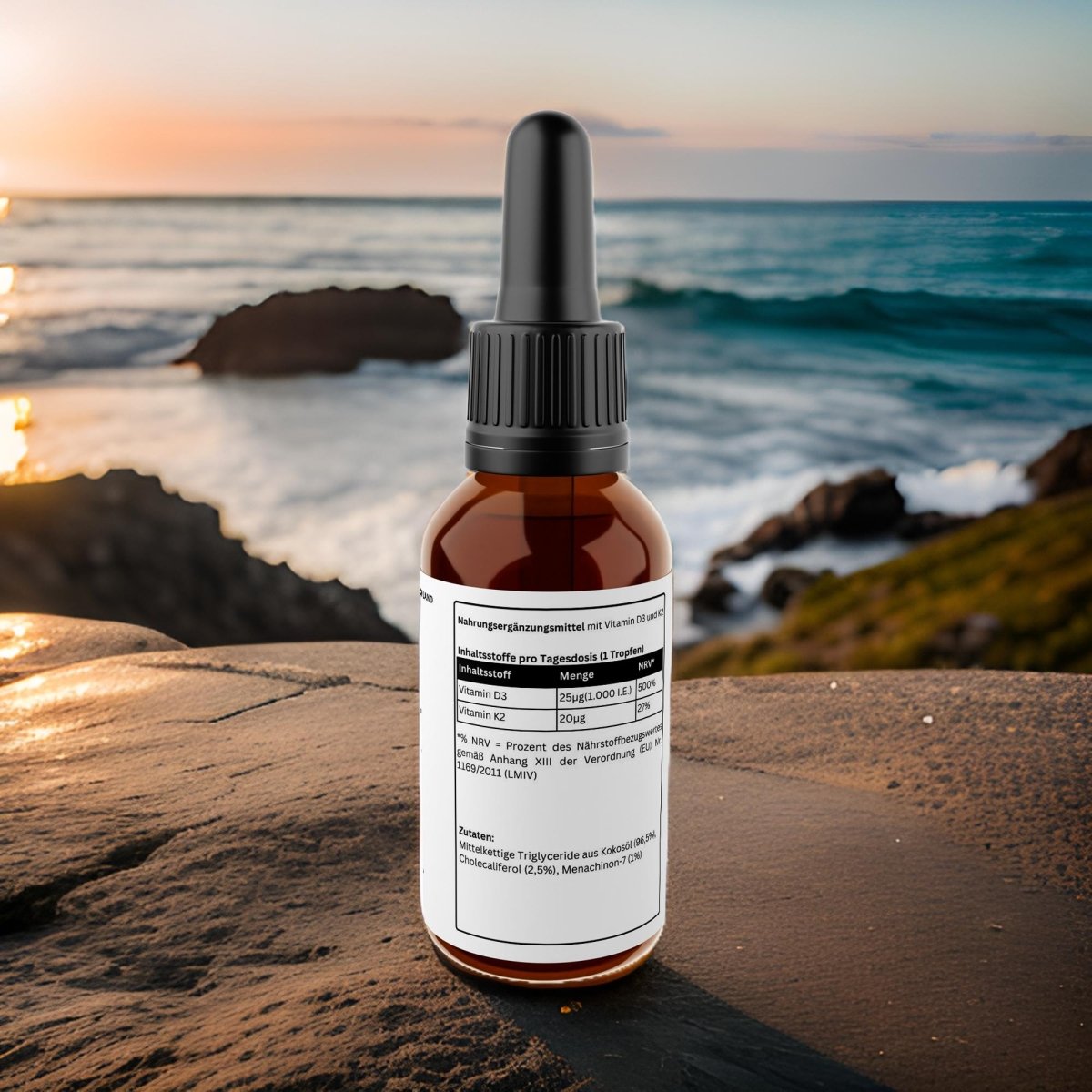 Vitamin D3 + K2 - 1.700 Tropfen (1.000 I.E.) - wellness formel